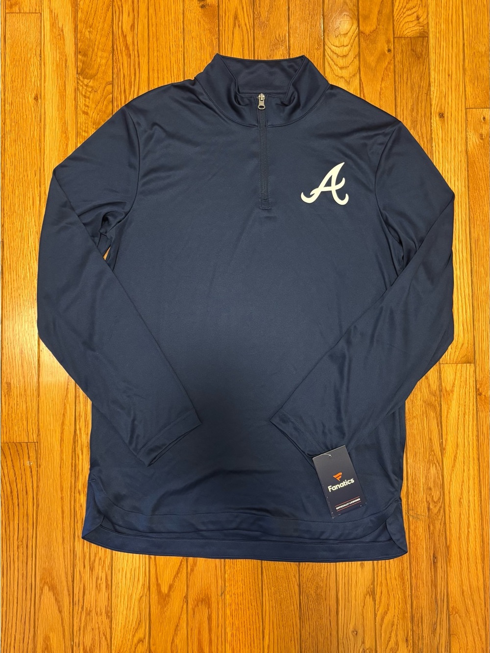 Fanatics Navy Atlanta Braves 'A' Quarter-Zip Pullover NWT Men’s Size Medium